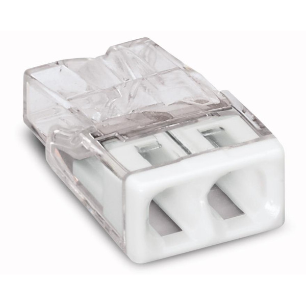 2273-202 - Złączka COMPACT do puszek instalacyjnych, 2x0,5-2,5mm (przeźr./białe)  WAGO
