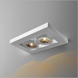 Kinkiet podwójny 2xQR111 G53(MAX2X100 W)biały Cadva 23412-03 Aquaform