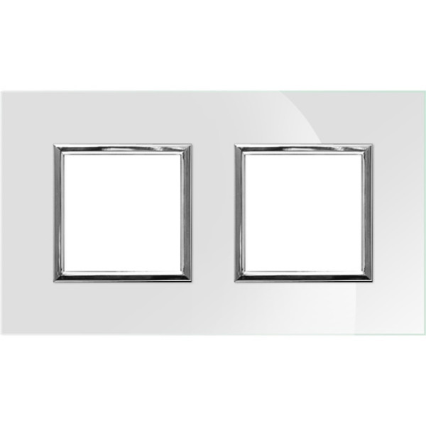 4504 182 RAMKA SZKŁO 2X PEARL GLASS białe redukcje
