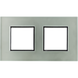 4504 182 RAMKA SZKŁO 2X PEARL GLASS białe redukcje