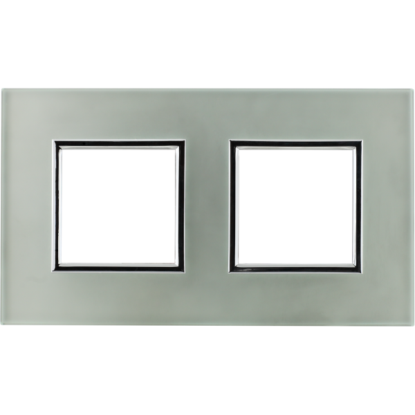 4504 182 RAMKA SZKŁO 2X PEARL GLASS białe redukcje