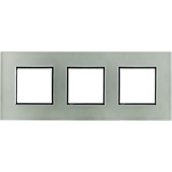 4504 183 RAMKA SZKŁO 3X PEARL GLASS białe redukcje