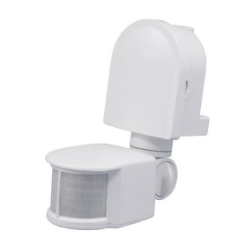 Czujnik ruchu 180st - 1200W, zasięg 12m, biały - SES10WH Bemko