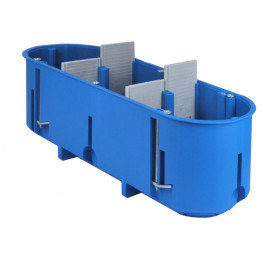 Puszka do pustych ścian 3 x 60mm, głęboka, Multibox2, niebieska - P3x60D Simet