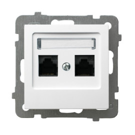 GPK-2G/K/m/00 GNIAZDO 2xRJ45 KAT5E BIAŁY AS