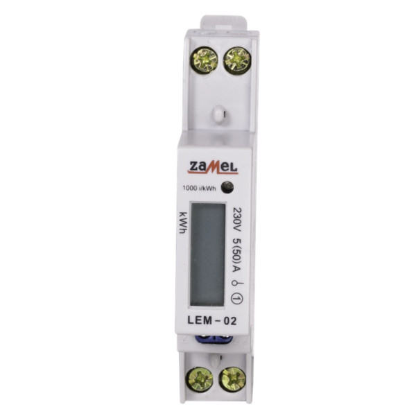 LEM-02 LICZNIK ENERGII ELEKTRYCZNEJ 1-FAZOWY LCD