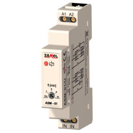 ASM-01/U  AUTOMAT SCHODOWY NA SZYNĘ 12-240V AC/DC