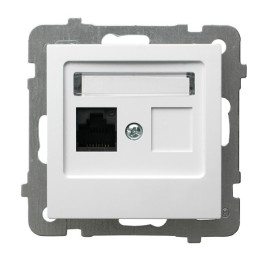 GPK-1G/K/m/00 GNIAZDO KOMP. POJ. RJ45 KAT.5E BIAŁE KRONE  AS