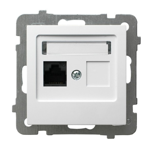 GPK-1G/K/m/00 GNIAZDO KOMP. POJ. RJ45 KAT.5E BIAŁE KRONE  AS