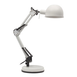 Lampa biurkowa E14 metalowa, biała - PIXA 19300 Kanlux