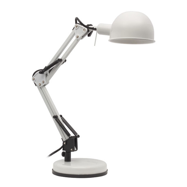 Lampa biurkowa E14 metalowa, biała - PIXA 19300 Kanlux