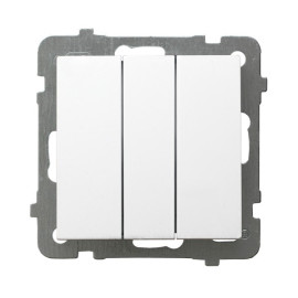ŁP-13G/m/00 ŁĄCZNIK POTRÓJNY BIAŁY  AS