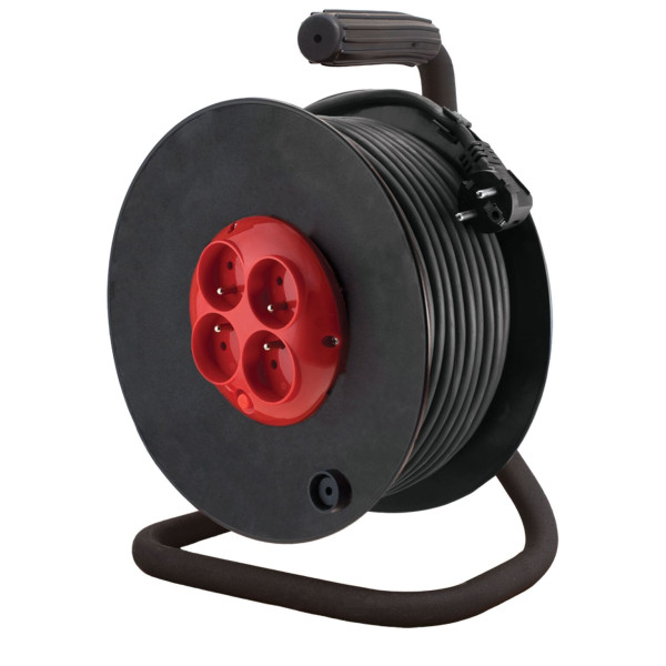 Przedłużacz bębnowy 30m guma 4-gniazda z/u 4x2P+Z 3x1mm2 - PZB-40-30G/1 Elgotech