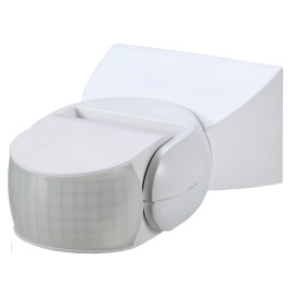 Czujnik ruchu 180st. - 1200W, IP65, zasięg 12m, biały - SES15WH Bemko