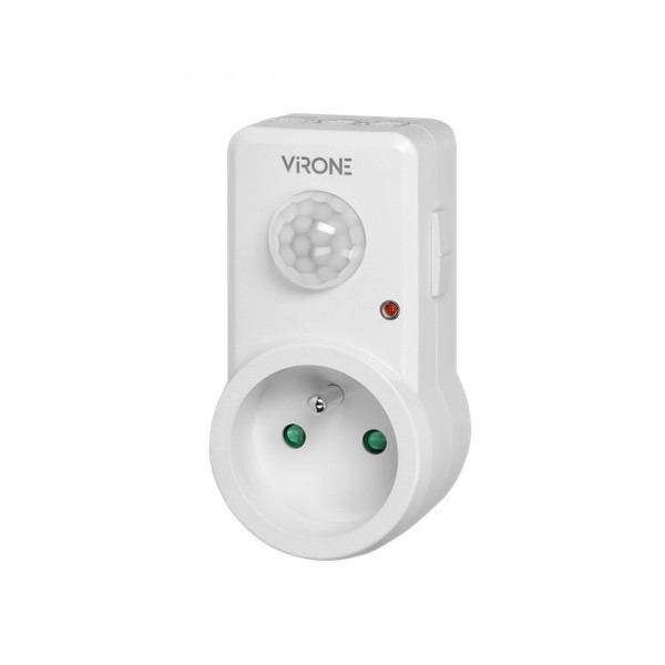 MS-1  Gniazdkowy czujnik ruchu 120° IP20, 280W