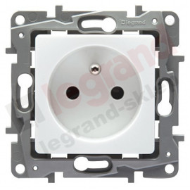 664536 GNIAZDO 2P+Z 16A Z PRZESŁONĄ NILOE BIAŁE