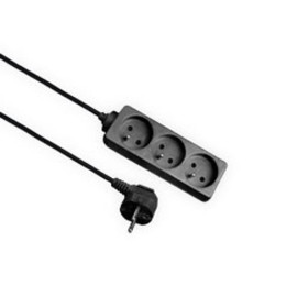 Przedłużacz 3 gniazda z uziemieniem, 1,5m 10A 250V czarny - EPS-301,5-2 Elgotech