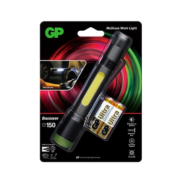 Latarka LED anodyzowane aluminium, dioda CREE, 150lm (przednie), 180lm (boczne), 2 tryby jasności (przednie), uchwyt...