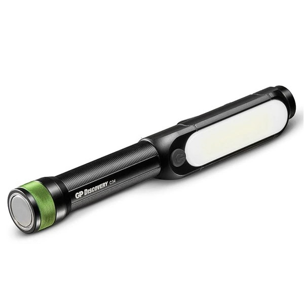 Latarka LED z dodatkowym światłem bocznym, 350/550 lumenów, zasięg 110m, 3xAAA - Discovery C34