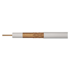 CB125 (100m) Kabel koncentryczny 75 Ohm / 1,0mm2 Cu / 64x0,12mm CCA / śr. zew. 6,8mm / piankowy /  szt 100M (do wewnątrz )