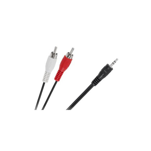 PRZEWÓD POŁ. JACK 3,5-2RCA 1,8M CABLETECH KPO3952-1,8
