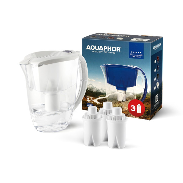 Dzbanek filtrujący Aquaphor Ideal 2,8l biały + 3 wkłady