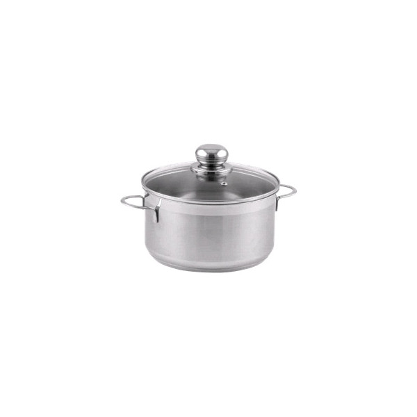 Garnek ze stali nierdzewnej 14cm 1,2L, pokrywka, indukcja - SSW CITI 