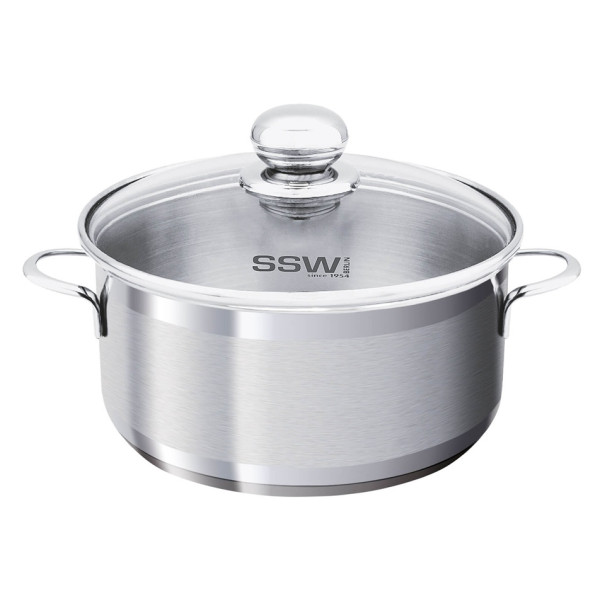 Garnek ze stali nierdzewnej z pokrywką 1,5L, 16cm - SSW CITI 410416