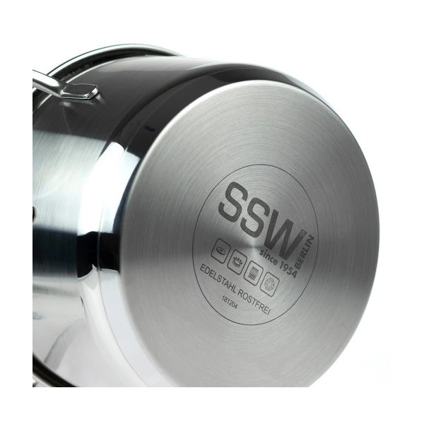 Garnek ze stali nierdzewnej z pokrywką 1,5L, 16cm - SSW CITI 410416
