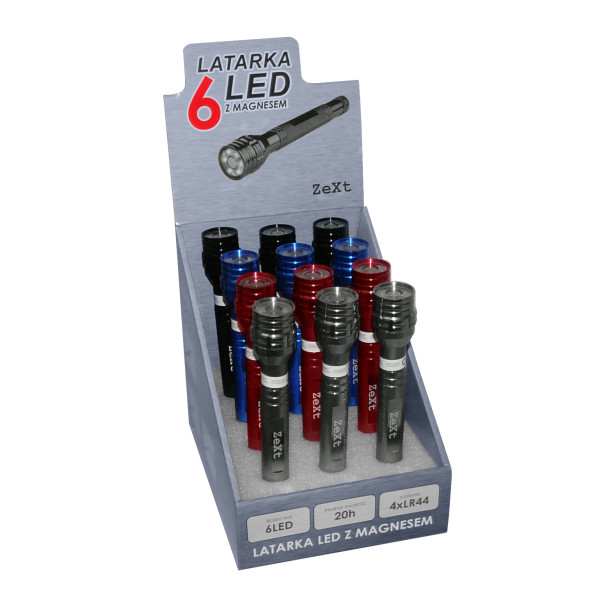 Latarka teleskopowa LED C03-BJ-TX00 + z magnesem na wysięgniku CZARNA