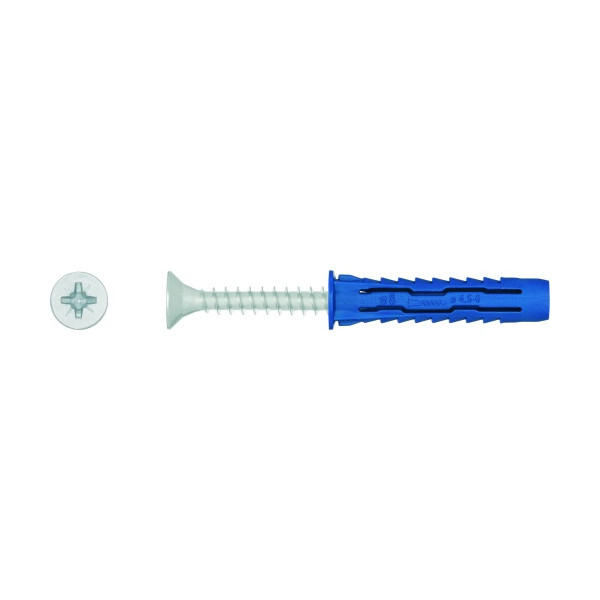 Kołek uniwersalny 4ALL fi 06 mm z wkrętem 4,5x40 mm 4ALL-06+4540 (opak.50 szt.) (+)