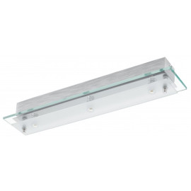Plafon prostokątny 3x5,4W LED biały/stal, l 45cm - FRES 2 93886 Eglo