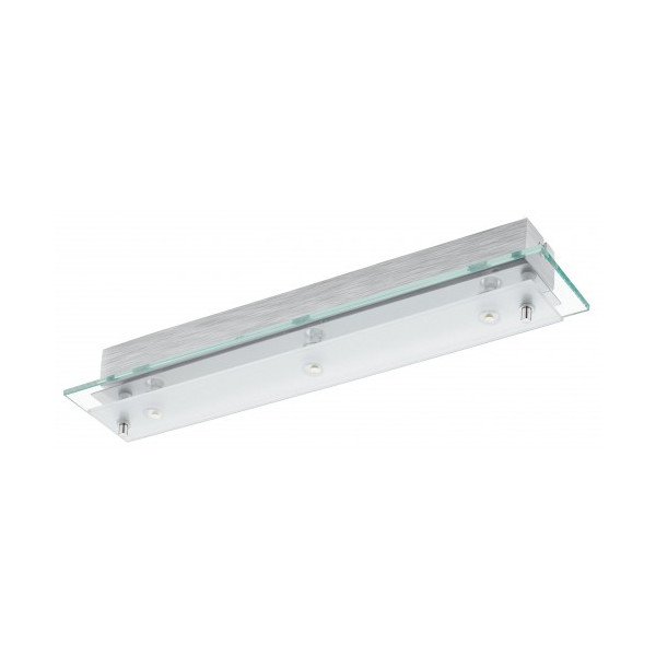 Plafon prostokątny 3x5,4W LED biały/stal, l 45cm - FRES 2 93886 Eglo
