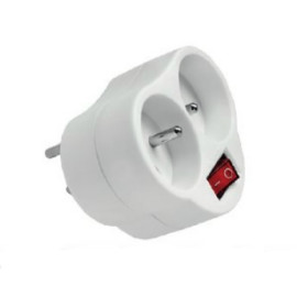 Rozgałęźnik z wyłacznikiem, 2 gniazda z uziemieniem RC-20W Elgotech