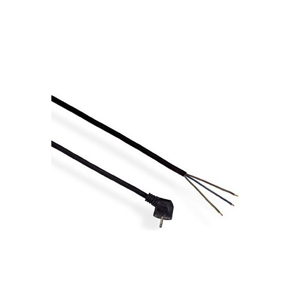 Przewód przyłączeniowy 5m, 3x1,5mm w izolacji gumowej z zalewaną wtyczką kątową PZ1,5-05-G Elgotech 