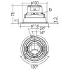 DLA 12W G1 OPRAWA LED DOWNLIGHT 100mm 1000lm/840 z szybą  28001091SZ
