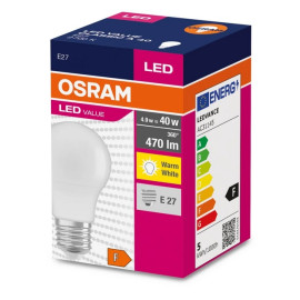 Żarówka LED E27 4,9W (zamiennik 40W) 470lm - A55 230V 2700K (ciepło-biała) - LED VALUE CLA40 OSRAM