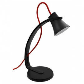 Lampka biurkowa LED SKARA 3,2W 3000K 250lm CZARNA / kabel czerwony PX006