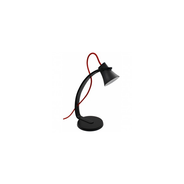 Lampka biurkowa LED SKARA 3,2W 3000K 250lm CZARNA / kabel czerwony PX006