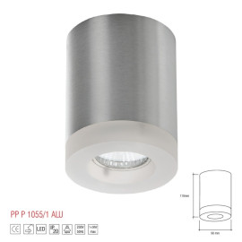 PP P 1055/1 PLAFON ALUMINIUM/SZKŁO