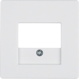 10336089 Q.1 Płytka czołowa do gniazda głośnikowego i gniazda ładowania USB, biały, aksamit
