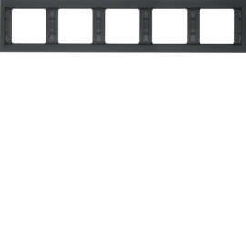 13937006 K.1 Ramka 5-krotna pozioma, antracyt mat, lakierowany