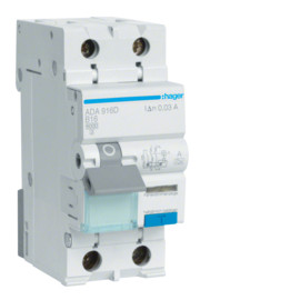 ADA916D RCBO Wyłącznik różnicowoprądowy z członem nadprądowym 1P+N 6kA B 16A/30mA Typ A