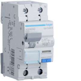 ADC925D RCBO Wyłącznik różnicowoprądowy z członem nadprądowym 1P+N 6kA B 25A/30mA Typ AC