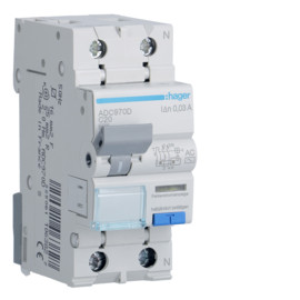 ADC970D RCBO Wyłącznik różnicowoprądowy z członem nadprądowym 1P+N 6kA C 20A/30mA Typ AC