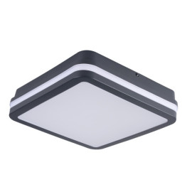 Plafon LED z czujnikiem CCT-L-SEG GRAFIT 12-18W, 1630/1770/1750lm, 3000/3500/4000K, IP65, BENO 38788