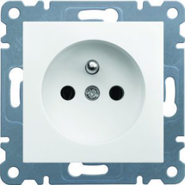 WL1020 lumina 2 Gniazdo wtyczkowe z uziemieniem, 16A/250VAC, biały