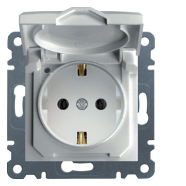WL1150 lumina 2 Gniazdo SCHUKO z pokrywą, biały