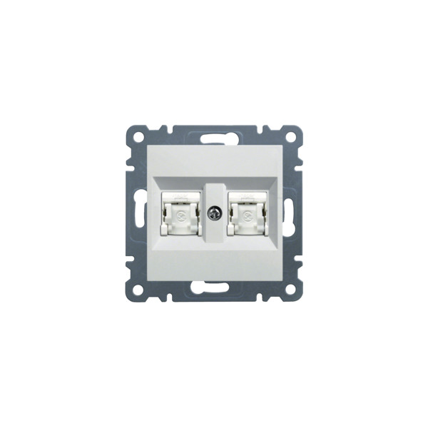 WL2120 lumina 2 Gniazdo komputerowe podwójne RJ45 kat.5e UTP, biały