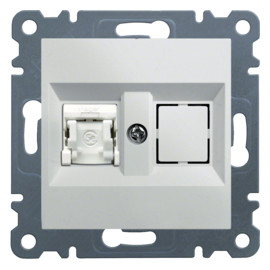 WL2170 lumina 2 Gniazdo 1xRJ45 kat.6 FTP, biały